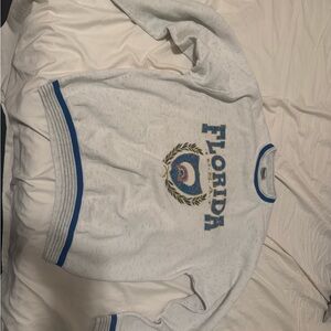 Vintage White and Blue Crewneck Sweater